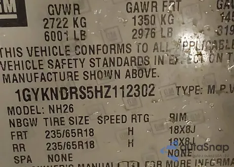 2017 Cadillac Xt5 Luxury z USA, uszkodzony, nr VIN 1GYKNDRS5HZ112302